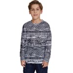 Ethno Seamless Pattern Kids  Crewneck Sweatshirt