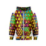 Cube Diced Tile Background Image Kids  Zipper Hoodie