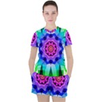 Ornament Kaleidoscope Women s T-Shirt and Shorts Set