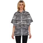Ethno Seamless Pattern Women s Batwing Button Up Shirt