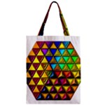 Cube Diced Tile Background Image Zipper Classic Tote Bag