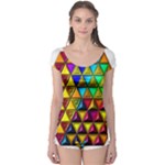 Cube Diced Tile Background Image Boyleg Leotard 