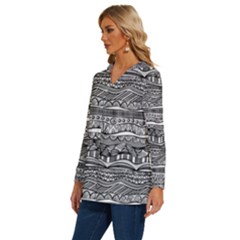 Long Sleeve Drawstring Hooded Top 