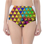 Cube Diced Tile Background Image Classic High-Waist Bikini Bottoms