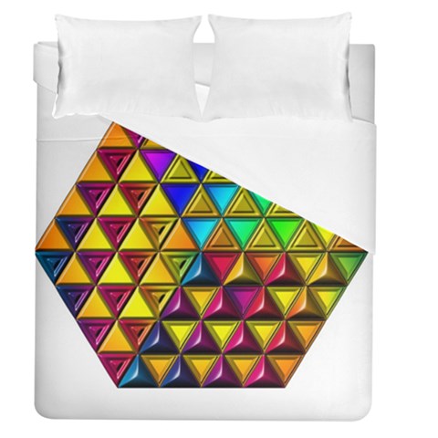 Cube Diced Tile Background Image Duvet Cover (Queen Size) from ArtsNow.com
