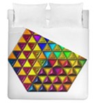 Cube Diced Tile Background Image Duvet Cover (Queen Size)
