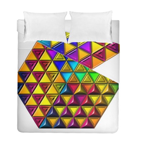 Cube Diced Tile Background Image Duvet Cover Double Side (Full/ Double Size) from ArtsNow.com