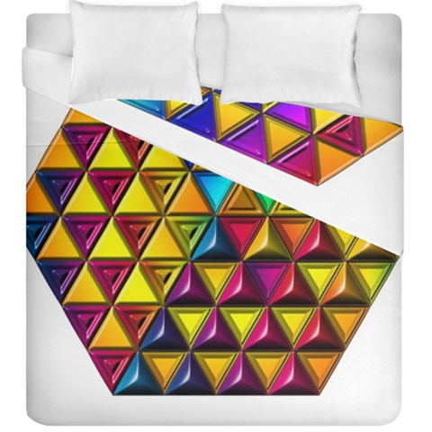 Cube Diced Tile Background Image Duvet Cover Double Side (King Size) from ArtsNow.com