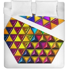 Cube Diced Tile Background Image Duvet Cover Double Side (King Size) from ArtsNow.com