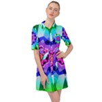 Ornament Kaleidoscope Belted Shirt Dress