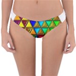 Cube Diced Tile Background Image Reversible Hipster Bikini Bottoms