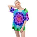 Ornament Kaleidoscope Oversized Chiffon Top