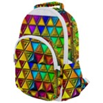 Cube Diced Tile Background Image Rounded Multi Pocket Backpack