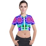 Ornament Kaleidoscope Short Sleeve Cropped Jacket