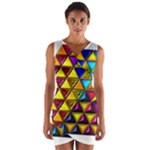 Cube Diced Tile Background Image Wrap Front Bodycon Dress