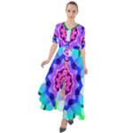 Ornament Kaleidoscope Waist Tie Boho Maxi Dress