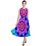 Ornament Kaleidoscope Round Neck Boho Dress