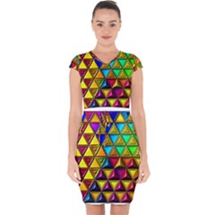 Capsleeve Drawstring Dress  