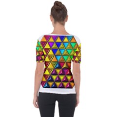 Shoulder Cut Out Short Sleeve Top 
