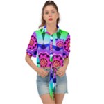 Ornament Kaleidoscope Tie Front Shirt 