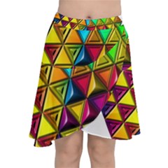 Chiffon Wrap Front Skirt 