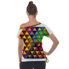 Off Shoulder Tie-Up T-Shirt 