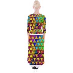 Quarter Sleeve Wrap Maxi Dress 