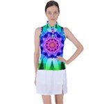 Ornament Kaleidoscope Women s Sleeveless Polo T-Shirt