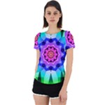 Ornament Kaleidoscope Back Cut Out Sport T-Shirt