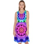 Ornament Kaleidoscope Knee Length Skater Dress With Pockets