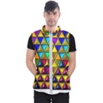 Cube Diced Tile Background Image Men s Puffer Vest