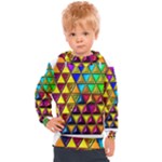 Cube Diced Tile Background Image Kids  Hooded Pullover