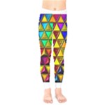 Cube Diced Tile Background Image Kids  Leggings