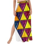 Cube Diced Tile Background Image Maxi Chiffon Tie-Up Sarong
