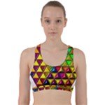 Cube Diced Tile Background Image Back Weave Sports Bra