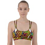 Cube Diced Tile Background Image Line Them Up Sports Bra