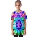 Ornament Kaleidoscope Fold Over Open Sleeve Top