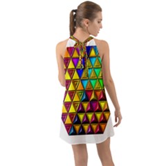 Halter Tie Back Chiffon Dress 