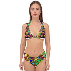 Double Strap Halter Bikini Set 
