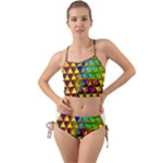 Cube Diced Tile Background Image Mini Tank Bikini Set