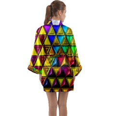 Long Sleeve Satin Kimono 
