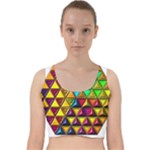 Cube Diced Tile Background Image Velvet Racer Back Crop Top