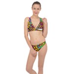 Cube Diced Tile Background Image Classic Banded Bikini Set 