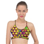 Cube Diced Tile Background Image Basic Training Sports Bra