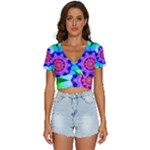 Ornament Kaleidoscope V-Neck Crop Top