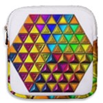 Cube Diced Tile Background Image Mini Square Pouch