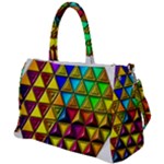 Cube Diced Tile Background Image Duffel Travel Bag