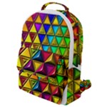 Cube Diced Tile Background Image Flap Pocket Backpack (Small)