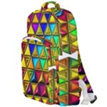 Cube Diced Tile Background Image Double Compartment Backpack
