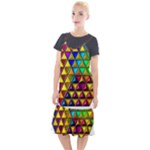Cube Diced Tile Background Image Camis Fishtail Dress